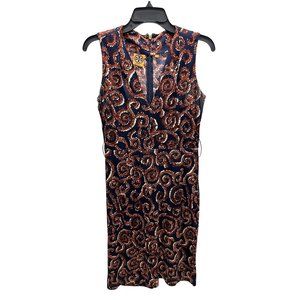 Tory Burch Nicola Silk Jersey Sleeveless Dress Small (Missing Belt)